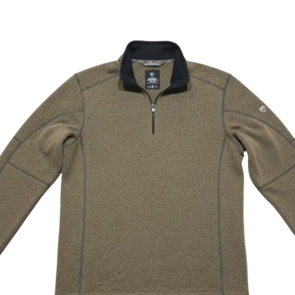 KUHL Revel Quarter-Zip Mens size Medium Gorpcore Fleece Outdoors Hiking Sweater